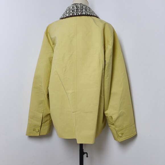 Veronica Beard Arlen Dickey Crystal-Embroidered Coated-Cotton Statement Coat - Picture 6 of 14